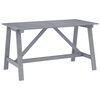 vidaXL Tavolo da Giardino Grigio 140x70x73,5 cm in Massello di Acacia