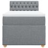 vidaXL Giroletto a Molle con Materasso Grigio Chiaro 80x200 cm Tessuto