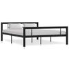 vidaXL Giroletto Nero e Bianco in Metallo 140x200 cm