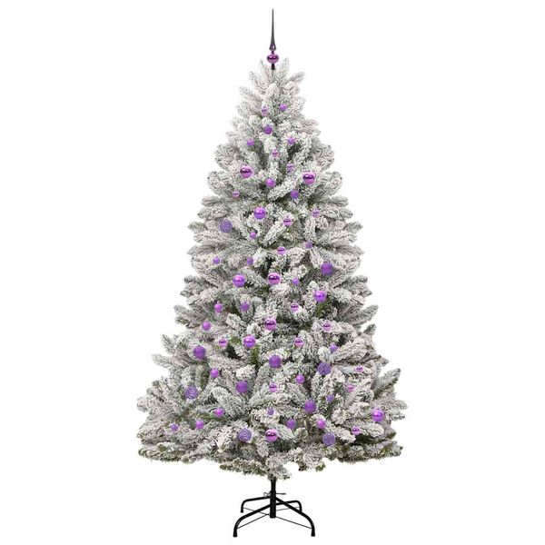 vidaXL Albero di Natale artificiale con 300 LED Verde e Bianco 210 cm