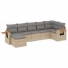 vidaXL Patio Sofa Set 6-Posti Beige and Grey