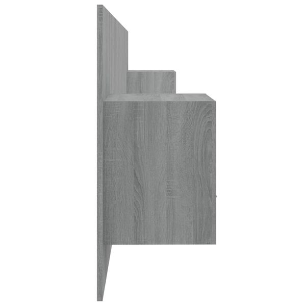vidaXL Testiera Letto con Comodini in Legno Multistrato Grigio Sonoma