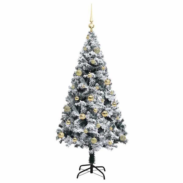 vidaXL Albero di Natale artificiale con 150 LED Verde 150 cm
