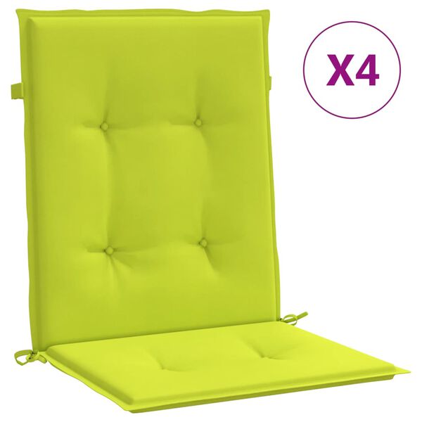 vidaXL Cuscini per Sedia 4 pz Verde Intenso 100x50x3 cm Tessuto Oxford