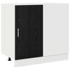 vidaXL Mobile Base d'Angolo per Cucina Rovere nero 86 x 46 x 81,5 cm