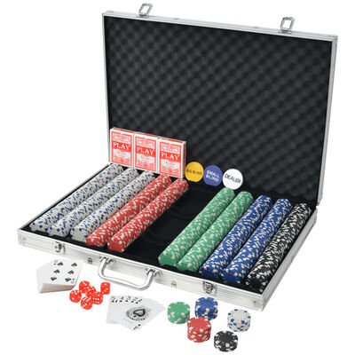 vidaXL Set da Poker con 1000 Chips Alluminio