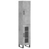 vidaXL Credenza Grigio Cemento 34,5x34x180 cm in Legno Multistrato