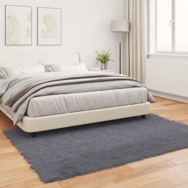 vidaXL Tappeto Pecora Tafalla Antracite 160 x 230 cm Poliestere