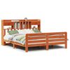 vidaXL Letto Libreria senza Materasso Marrone Cera 200x200 cm in Pino