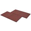 vidaXL Piastrelle Anticaduta 18 pz in Gomma 50x50x3 cm Rosse