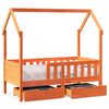 vidaXL Giroletto Bambini con Cassetti 70x140 cm Legno Massello di Pino