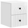vidaXL Mobiletto da notte a muro Bianco Lucido 33 x 34,5 x 40 cm