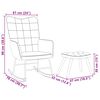 vidaXL Poltrona a Dondolo con Poggiapiedi Rosa in Velluto