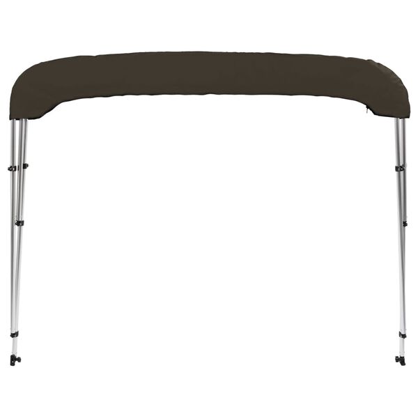 vidaXL Bimini di Prua con Tendalino 3 Archi Nero 183x140x137 cm