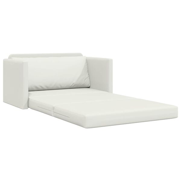 vidaXL Divano letto 110cm Bianco Pelle Artificiale