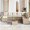 vidaXL Set Divano da Giardino 9 pcs Beige e bianco