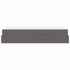 vidaXL Struttura letto con materasso con materasso 2 pcs Grigio PVC