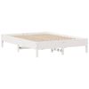 vidaXL Letto senza Materasso Bianco 150x200 cm Legno Massello di Pino