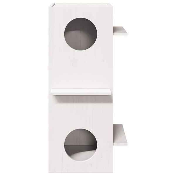vidaXL Cuccia per Gatti Bianca 43x43x90 cm in Legno Massello di Pino