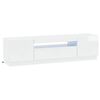 vidaXL Mobile TV LED Bianco Lucido Legno ingegnerizzato