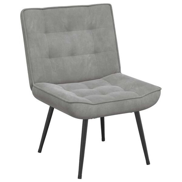 vidaXL Sedia Relax 64x74x84 cm Grigio Chiaro in Velluto