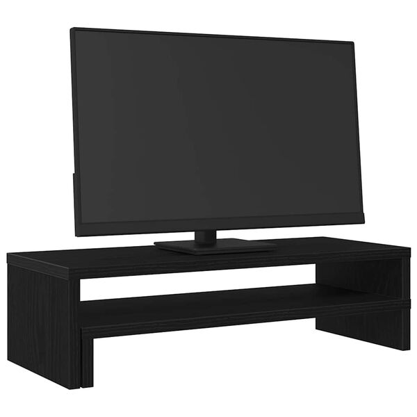 vidaXL Supporto per Monitor Rovere Nero 54x22x15 cm in Truciolato