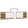 vidaXL Mobile Bagno Specchio Rovere Artigianale 90x11x45 cm Truciolato