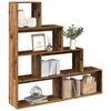 vidaXL Libreria a 4 Ripiani Legno Vecchio 143,5x29x143,5 cm Truciolato