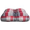 vidaXL Cuscino per Pallet a Quadri Rossi 50x40x12 cm in Tessuto