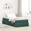 vidaXL Letto con contenitore e materasso Verde Scuro 100 x 200 cm