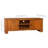 vidaXL Mobile Porta TV 110x30x40 cm in Legno Massello di Teak