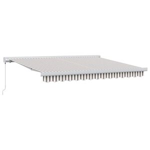 vidaXL Tenda retrattile Grigio chiaro e bianco 300 x 250 cm