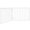 vidaXL Cancelletto per cani pieghevole 2 pannelli bianco 160 cm in legno di pioppo