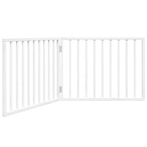vidaXL Cancelletto per cani pieghevole 2 pannelli bianco 160 cm in legno di pioppo