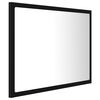 vidaXL Specchio da Bagno a LED Nero 60x8,5x37 cm in Acrilico