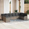 vidaXL Set Divano da Giardino Grigio polyrattan