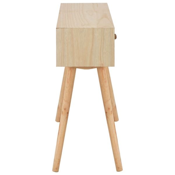 vidaXL Tavolo Consolle 4 Cassetti 110x30x75 cm in Massello di Pino