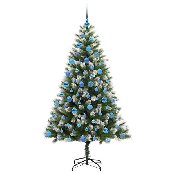 vidaXL Albero di Natale artificiale a cerniera con neve fioccata