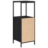 vidaXL Mobile da Bagno con Ripiani Rovere Nero 36x35x95 cm