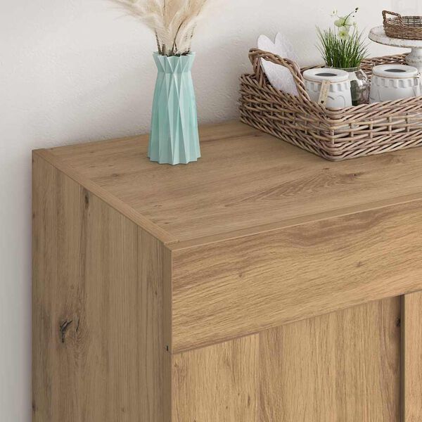 vidaXL Credenza Rovere artigianale 69,5 x 34 x 90 cm Legno multistrato