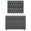 vidaXL Giroletto a Molle con Materasso Grigio Scuro 90x190 cm Tessuto