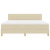vidaXL Letto a Sorgente LED con materasso Crema 180 x 200 cm Tessuto