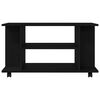 vidaXL Mobile TV Ruote Rovere Nero 80x40x45cm Legno Multistrato