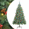 vidaXL Albero di Natale artificiale 300 LED Bianco caldo PVC e Metallo