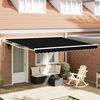 vidaXL Tenda Retrattile Nero 400 &times; 300 cm Poliestere e Alluminio
