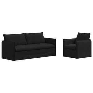 vidaXL Divano 2 pcs Nero