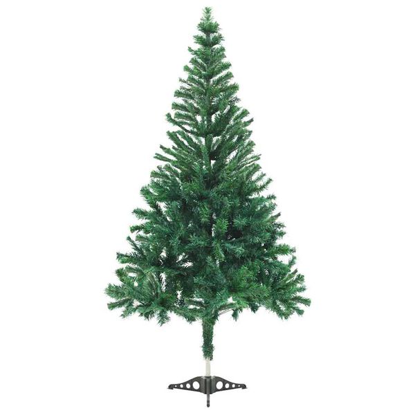 vidaXL Albero di Natale Preilluminato Palline Bianco 210 cm 910 Rami