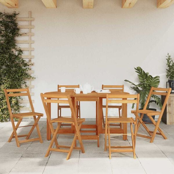 vidaXL Tavolo da Giardino 130x90x72 cm in Legno Massello di Acacia