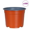 vidaXL Vaso per Fiori 100 pcs Ceramica &Oslash; 15 x 12.5 cm Plastica