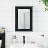 vidaXL Mobile da Bagno con Specchio Nero 42x12x60 cm Legno Multistrato
